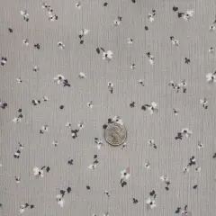 1 Yard Silver Rayon Crinkle Apparel Fabric Lightweight & Drapey, 50/52" Width