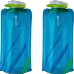 Pack of 2 Collapsible Water Bottle With Carabiner - 34 Ounce (Water)