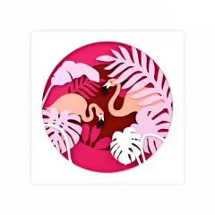 Rosa Talent Flamingo - 3D Painting on Primed Fiberboard Set. Create Your DIY Decoration. 5 Layers. 11.81*11.81 inches.