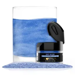 Brew Glitter - Sky Blue Edible Drink Glitter (4g, x1 Flip-Cap Jar) for Beer, Cocktails and Beverages