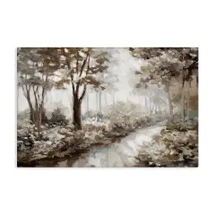 Stupell Industries Misty Forest Stream Canvas By Nan