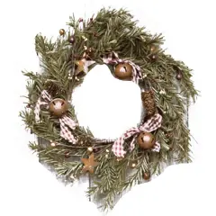Rustic Holiday Pine Wreath 12"