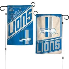 Detroit Lions Garden Flag 2 Sided Retro Classic Logo