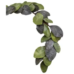 Vintage Glitter Magnolia Leaves Garland 4ft