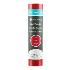 Silhouette Smooth Heat Transfer - 9" - Red