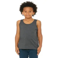 Bella + Canvas&reg; Youth Heather CVC Tank - 3480YCVC DARK GRY HEATHER