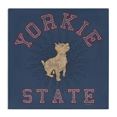 Stupell Industries Varsity Yorkie State Canvas Wall Art Design by Spirit Animals/Life Is High