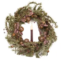 Rustic Holiday Pine Wreath, 22"