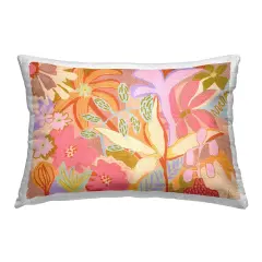 Soft Expressive Botanicals Outdoor Printed Pillow Design by Suzanne Allard, 14 x 7 x 20
