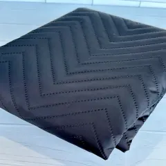 Black Chevron Prequilted Poly/Nylon
