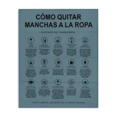 Stupell Industries Gu&iacute;a de Limpieza de Manchas, Azul Canvas Wall Art