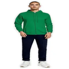Gildan&reg; Classic Fit Full-Zip Long Sleeve Hooded Sweatshirt Irish green