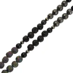 John Bead 6mm Solar System Universe Galaxy 5" Bead Strand Comets