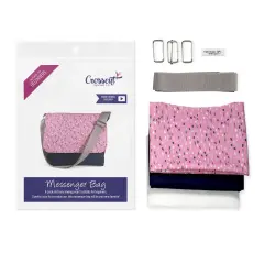Crosscut Sewing Co.&reg; Messenger Bag Sewing Project Kit for Beginners Rain navy