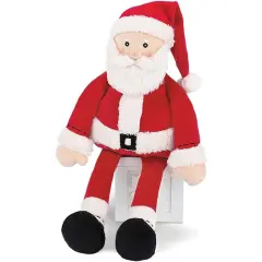 Bearington 16 Inch Santa Stuffed Animal, Santa Plush Toy, Festive Sitting Santa Claus Doll for Christmas Decorations, Holiday Santa Plush, Cuddly Toy for Kids, Soft Stuffed Toy, For Ages 1-14