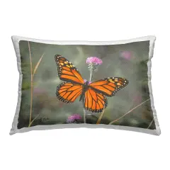 Summer Visitor Butterfly Outdoor Printed Pillow Design by Mark Kelso, 14 x 7 x 20