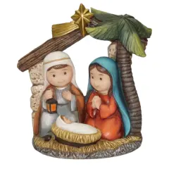 6" Holy Family - Whimsical Manger Scene Charming Nativity Christmas Decoration