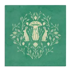 Stupell Industries Floral Herbs with Rabbits Canvas Wall Art Design by Katie O'Shea