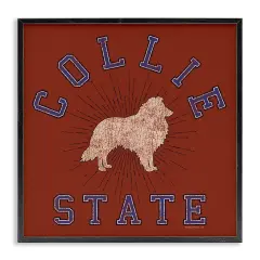 Stupell Industries Vintage Collie State Framed Giclee Wall Art Design by Spirit Animals/Life Is High