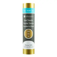 Silhouette Smooth Heat Transfer - 9" - Gold