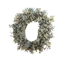 Pebble Eucalyptus Candle Ring 6"