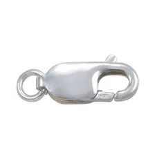 JewelrySupply Lobster Clasp 14x6mm w/Open Ring Sterling Silver (1-Pc)