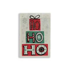 Ho Ho Ho Burlap Garden Flag