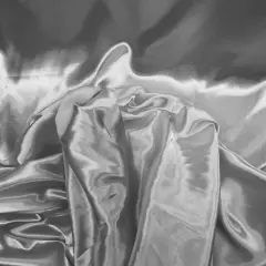 1 Yard Silver Shimmer Satin Fabric Polyester Lightweight Decorative 58&Prime;-60&Prime; Wide