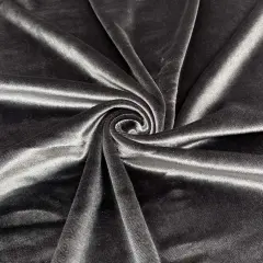 1 Yard Stretch Velvet Fabric Soft Silky 4 Way Stretch Polyester Spandex for Apparel Costumes Dancewear and Decorations 58 - 60 Inch Width Charcoal