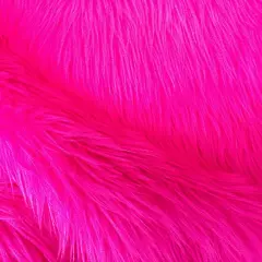 1 Yard Hot Pink Faux Fur Fabric 60 Inch Wide Plush Shaggy Material for DIY Decor Projects