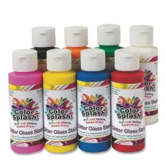 Color Splash!&reg; Glitter Glass Stain Assortment, 4 oz. (Pack of 8)