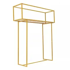 48" Gold Metal Rectangular Top Flower Stand Centerpiece Party Events Decorations