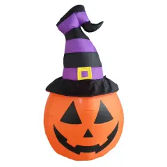 4&prime; Jack‑o‑Lantern Halloween Inflatable &ndash; Lighted Pumpkin Decoration