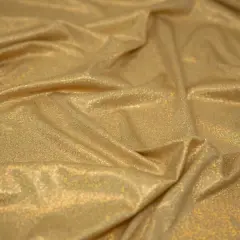 Mini Sparkle Foiled Spandex Fabric Gold/Gold