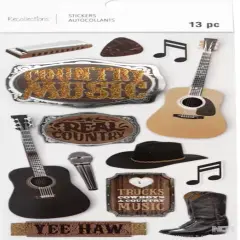 Recollections Country Music Dimensional Stickers