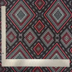 1 yard Liverpool knit floral print fabric with stretch for dresses tops skirts blouses 60 inches wide Rust