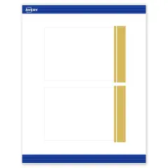 Avery Printable Rectangle Postcards, Gold Double-Dipped Edge, 4" x 6", Matte White Rectangle Postcards, Laser/Inkjet, 20ct, Great for Postcards