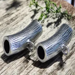 *5* 32x9mm Antique Silver Bail Connector Tubes