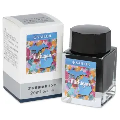 Sailor USA State Ink - Michigan, Blue, 20 ml