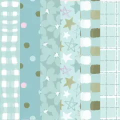 BABY BOY PATTERN 12 X12 SCRAPBOOK PAPER SET