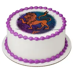 Leo Zodiac Sign PhotoCake&reg; Edible Cake Topper Icing Image for 6 inch Round cake or larger