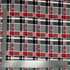 1 Yard Liverpool Knit Plaid Print Fabric Medium Weight Stretch Fabric for Apparel and D&eacute;cor 58"60" Width Red/Black