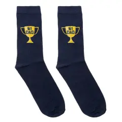 #1 DAD ADULT CREW SOCKS