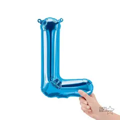 NorthStar Balloons&reg; 16 Inch Letter L Blue Air Fill Only