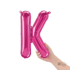 NorthStar Balloons&reg; 16 Inch Letter K Magenta Air Fill Only