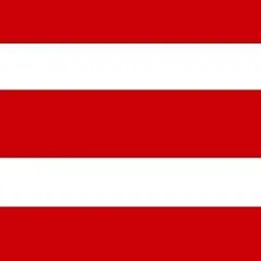 1 Yard Two Inch Stripe Poly Cotton and Polyester Fabric 58/59 Inches Wide Red