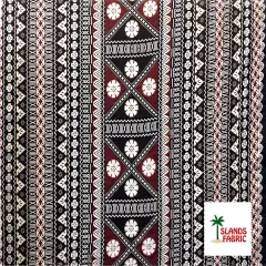 1 Yard Fijian Tapa Polyester Fabric 56 Inch Width Maroon Oak