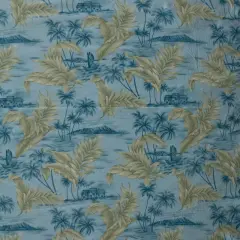 1 Yard Island Areca Palm Peachskin Fabric For Apparel Sewing And Craft Projects 45 Inch Light Blue