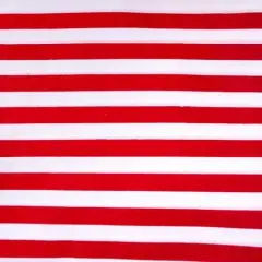 1 Yard Half Inch Stripe Print Poly Cotton Classic Pattern Fabric 58 /59 Inches Wide Red