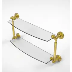 Waverly Place Collection 18 Inch Two Tiered Glass Shelf - Wp-34/18-Pb